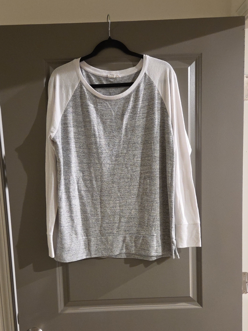 GAP Grey Body with White Raglan Long Sleeve Sweatshirt